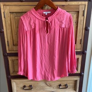 Chico's Pink Blouse with Elegant Pleats
